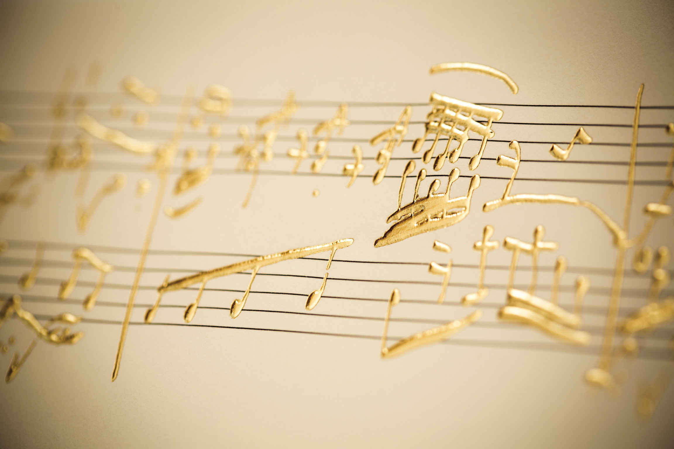 golden music notes